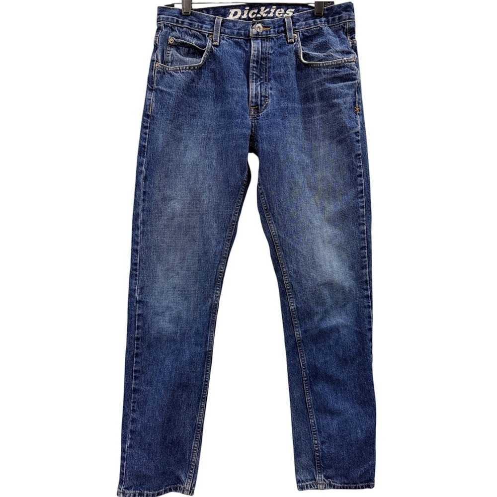 Dickies Slim Fit Jeans Mens 32x31 Blue Denim Workwear Casual